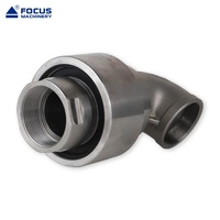 Raccord rotatif à 90 degrés en acier inoxydable avec filetage femelle BSPT, joint rotatif haute pression pour grue à tour et arroseur