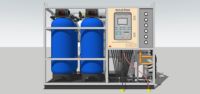Système de dessalement d'eau de mer SWRO à double niveau écoénergétique 2000 LPH avec cadre en FRP pour la production d'eau douce dans les stations balnéaires