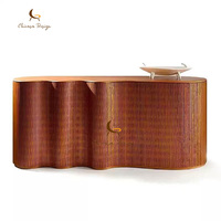 Buffet haut de gamme en bois massif au design italien personnalisé et de luxe avec rangement