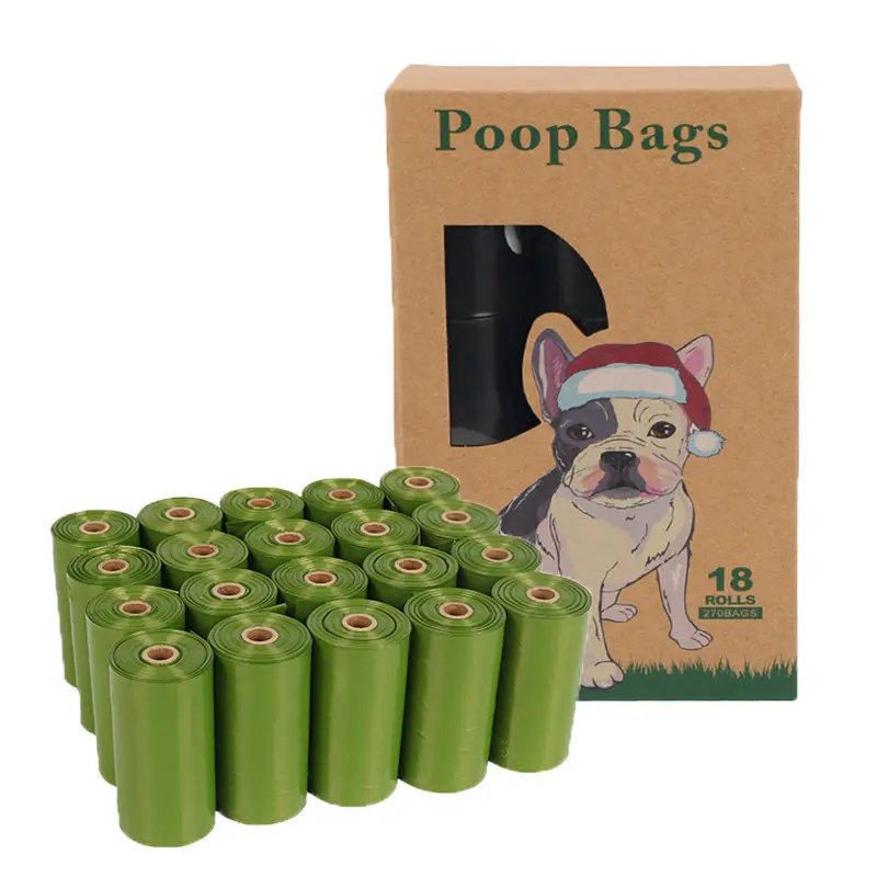 उच्च गुणवत्ता पालतू पशुओं की आपूर्ति 100% Biodegradable कस्टम मुद्रित पोर्टेबल पालतू पशु उत्पादों की सफाई कुत्ता गोली चलाने की आवाज़ बैग स्थायी 1000 रोल