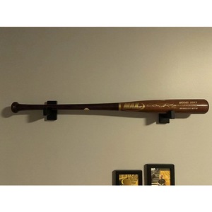<b>Wall</b> <b>Mounted</b> Baseball Bat Storage Rack Black 2 Tier Durable Multipurpose Display <b>Shelf</b> For Home Garage - Product Image 2