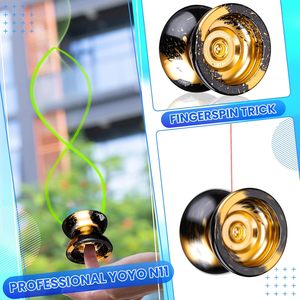 Paquete de Regalo de 2 Yo-Yos Metálicos Responsivos con Estuche de Almacenamiento y Piezas de Reparación para Niños - Product Image 3