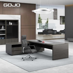 Escritorio ejecutivo moderno de diseño de alta gama para Boss CEO Manager Muebles de oficina accesibles de lujo con panel ergonómico Estilo de madera - Product Image 3