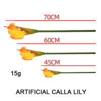 Fleurs artificielles Sen Masine au toucher réel, lys Calla pour bouquet de mariage DIY, décoration de fête et de maison, rouge, blanc, violet, orange, vert
