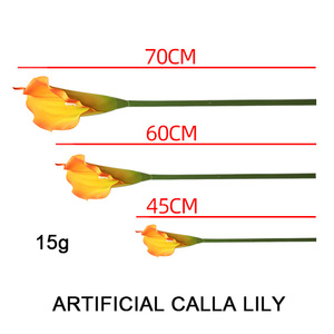 Sen masine hoa nhân tạo cảm ứng thực sự <span class=keywords><strong>Calla</strong></span> Lily cho Diy đám cưới bó hoa bên trang trí nội thất màu đỏ trắng tím cam màu xanh lá cây - Product Image 2