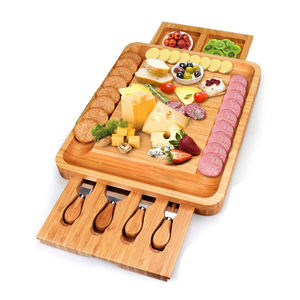 Plateaux <span class=keywords><strong>à</strong></span> <span class=keywords><strong>fromage</strong></span> avec tiroir caché, <span class=keywords><strong>plateau</strong></span> et <span class=keywords><strong>plateau</strong></span> de service <span class=keywords><strong>à</strong></span> <span class=keywords><strong>fromage</strong></span> en bambou, pour le vin, 12 pièces - Product Image 1