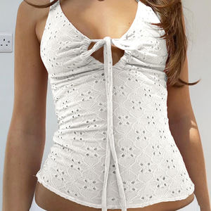 Venta al por mayor de fábrica: Top sexy de mujer con diseño de encaje y aberturas, estilo camisero, para discoteca, fiesta, OEM - Product Image 4