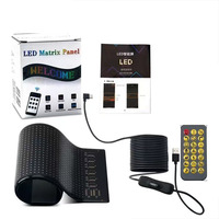 Écran LED flexible pour voiture et camion, panneau matriciel USB, motif yeux de démon dynamique, yeux de démon, animation de texte, affichage publicitaire