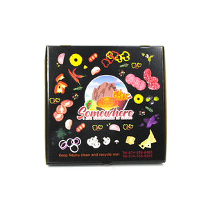 Scatola per Pizza in Cartone Ondulato Stampata su Misura, Pieghevole, per Consegna Cibo da Asporto e Uso <span class=keywords><strong>Ristorante</strong></span> - Product Image 5