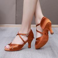 Chaussures de danse de salon Salsa 5cm 7cm pour la pratique, sandales de performance Tango Cha Cha pour femmes