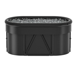 Bañera de Hielo Portátil Ovalada 120x60x65cm Negra para Adultos, Spa de Recuperación - Product Image 1