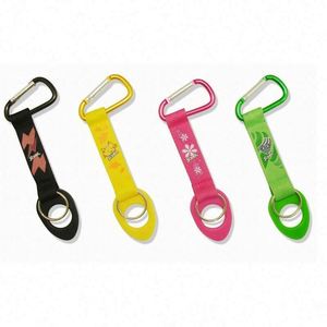 <b>Custom</b> Fashion Print Logo Short Lanyard Carabiner Keychain with Strap Split <b>Key</b> <b>Ring</b> - Product Image 3