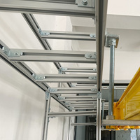 Plateau de câblage en alliage d'aluminium 0,7 mm 300 mm de large, surface anodisée, profilé extrudé, prix au mètre pour câblage