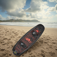 Planche de surf électrique en fibre de carbone 10KW avec logo personnalisable, vitesse rapide 50KM/H, 72V, étanche, capacité de charge 120KG, pour le surf sur les lacs