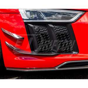 Labio de parachoques delantero de fibra de carbono seco estilo performante para Audi R8 Gen2 2016-2019 - Product Image 4