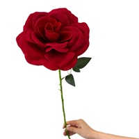 Buket Mawar Sutra Beludru Raksasa Buatan, Berpola Timbul, Mirip Asli - Terinspirasi untuk Pernikahan, Pusat Perbelanjaan, Hari Valentine
