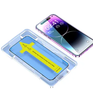 Protector de pantalla de vidrio templado de alta transparencia de proveedor de fábrica de oro para iPhone 15 14 13 12 11pro Max XR vidrio templado de 5,6 pulgadas
