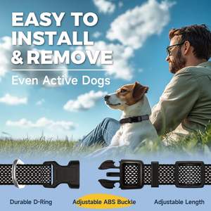 Koikvs Dog ปลอกคอไนล่อนทนทานปรับได้พร้อมหัวเข็มขัดปลดเร็วสำหรับสุนัขขนาดเล็กขนาดกลางทัศนวิสัย ° 360 - Product Image 6