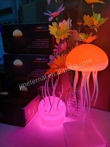 USB Replaceable Night Light Diy <strong>Jellyfish</strong> <strong>Lamp</strong> Smart Voice Control Art Decor Study Coffee Shop Bar Bedside Table <strong>Lamps</strong> - Product Image 3