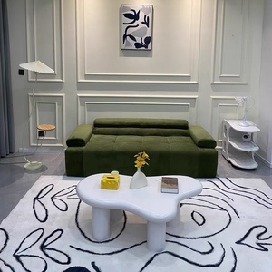 Divano Sezionale Minimalista a Due Posti in Tessuto, Completamente Imbottito in Schiuma, Compresso Sottovuoto, Senza Telaio, Stile Hotel, per <span class=keywords><strong>Soggiorno</strong></span> Piatto - Product Image 5