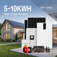 Kit solaire hors réseau tout-en-un 5 kW MPPT avec onduleur hybride à onde sinusoïdale pure, batterie LiFePO4 intégrée, package solaire complet pour la maison