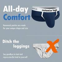 Sous-vêtements pour hommes en coton respirant avec logo personnalisé, jacquard élastique, caleçons classiques en coton, poche en U, tricot en coton antibactérien