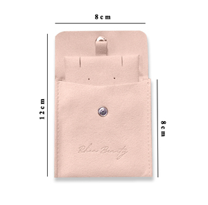 Biểu Tượng Tùy Chỉnh Nhung Sueded Đồ Trang Sức Bao Bì Pouch Túi Có Thể Tái Chế Chèn Pad Và Nút - Product Image 5