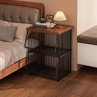 Table de chevet minimaliste de luxe léger, écologique et faite à la main, avec rangement, table d'appoint moderne pour chambre, salon, hôtel