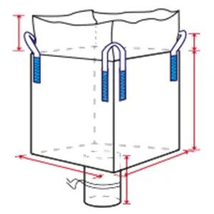 1000kg 1500kg sac jumbo pp de bonne qualité super sac pp tissé sac en vrac 1 ton emballage pour le sable