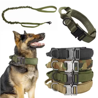 Laisse de chien tactique réglable, en nylon durable, pour la marche et l'entraînement, accessoire pour animaux de compagnie avec impression personnalisée, écharpe décorative