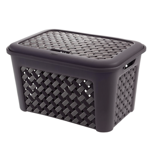 Cesta de plástico con tapa (58x38x33cm) ARIANNA Wengè 8105407909 - Product Image 2