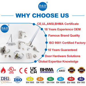 Thép không gỉ Phụ kiện phần cứng ul CE lửa Đánh Giá cửa dừng xử lý gần hơn Lỗ mộng đòn bẩy khóa giấu Butt bản lề - Product Image 3