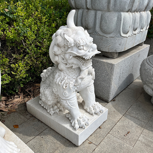 Foo-estatua personalizada de fábrica para perro, mármol, Animal, León, Chino - Product Image 2