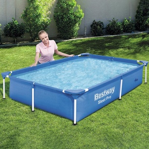 Piscina <span class=keywords><strong>Rectangular</strong></span> <span class=keywords><strong>Bestway</strong></span> 56403 de 2.6m con Estructura de Acero para Exteriores, Ideal para Familias - Product Image 4