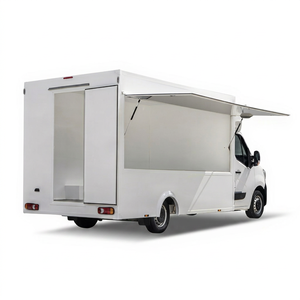 Camionnette mobile blanche pour la livraison d'aliments surgelés, idéale pour la restauration de rue et les cuisines mobiles - Product Image 1