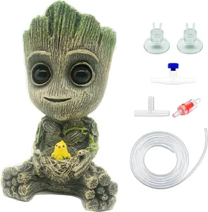 Conjunto de Resina Groot Tree Person Tan Accesorios para <span class=keywords><strong>Acuario</strong></span> Paisajismo Subacuático Pecera de Plástico Decoración con Piedra de Aire - Product Image 3