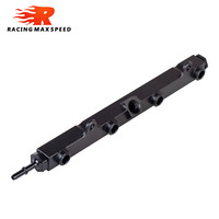 Riel de inyección de alto flujo para coche, kit de riel negro de combustible pesado de aluminio Serie K para honda K20 K24 FR-05-BK