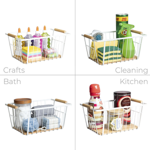 في المنزل ، تخزين في مكان معدني ، بمقبض خشبي وأسفل ، تصميم منزلي على أسلوبنا - Product Image 6