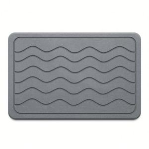 Custom logo Dry Instantly Stone Water Absorbent <b>Bath</b> Mat Non-slip Fast Drying Geometric <b>Bath</b> Mat Carving Diatom <b>Bath</b> Stone Mat - Product Image 1