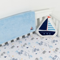 Parure de lit en coton, ensemble de literie pour bébé garçon, océan bleu, couette pour berceau, 4 pièces