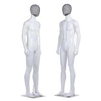 Maniquí de Cabeza Masculina de Plástico para Exhibición de Ropa en Escaparates