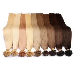 Wholesale Silky Straight Wave Cuticle Double Drawn Prebonded U-Tip Human Hair Extensions Dyed Nano/Micro-Tip Vendors