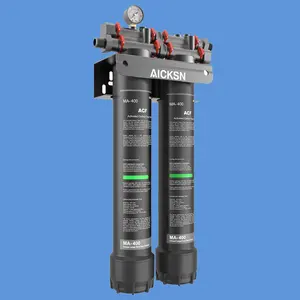 Yüksek akış su filtresi ev ikiz üçlü dört aşamalı ticari su filtrasyon sistemi su filtreleri ile ölçek inhibitörü