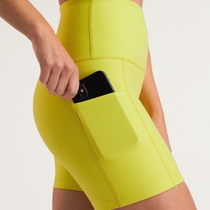 Shorts Deportivos Negros para Mujer, con Bolsillos, Alta Elasticidad, Cintura Alta, para Maternidad, para Correr - Product Image 3