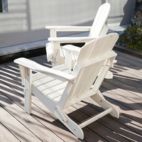 야외 파티오 나무 블루 Adirondack 의자 재활용 플라스틱 의자 Adirondack 테이블