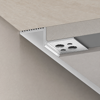 Bordure en alliage d'aluminium en forme de L moderne |   Bande de finition pour plafond suspendu, joint mural, bande de séparation pour villa et hôtel |   Durable