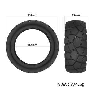Neumático Aoxing 80/50-6.5 todoterreno de 10 pulgadas sin cámara para scooter eléctrico, neumático de caucho para todo terreno sin cámara 80/50-6.5 - Product Image 2