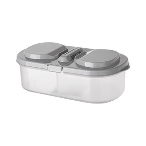 Double Compartment Food Storage <b>Container</b> With <b>Lid</b> For Refrigerator <b>Plastic</b> Airtight Kitchen Organizer Rectangle Shape - Product Image 5