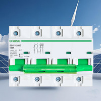 CHOSO DZ47-125 1P2P3P4P 80A100A125A Disjoncteur miniature DC 500V 10kA PA66 Li pour panneaux solaires photovoltaïques Interrupteur sectionneur DIN Domestique