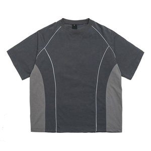 Camiseta de estilo retro, camiseta deportiva y de fitness de algodón holgada para hombre, relajada e informal. - Product Image 3